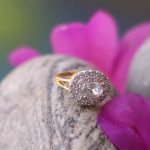 White Stone Embedded Ring For Women
